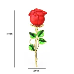 BrochesBroche clásico rosa roja