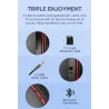 AuricularesAusdom M09 - auriculares inalámbricos - auriculares con micrófono - plegables - Bluetooth - compatible con tarjeta TF