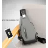 MochilasLujoso bolso de pecho/bandolera - mochila - puerto de carga USB - resistente al agua - unisex