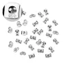 AretesTope para pendientes - tuerca - acero inoxidable 316L - 100 piezas