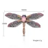 Elegant brooch - with colorful crystal dragonflyBrooches
