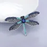 Elegant brooch - with colorful crystal dragonflyBrooches