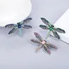 Elegant brooch - with colorful crystal dragonflyBrooches