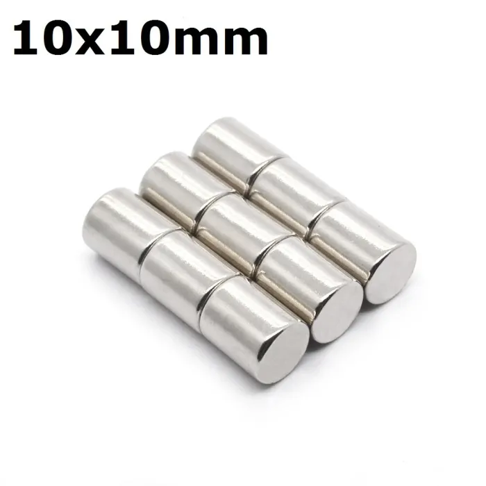 N35N35 - imán de neodimio - disco redondo fuerte - 10 mm * 10 mm