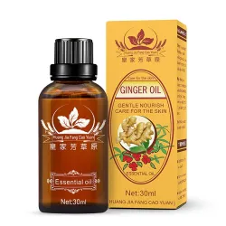 PielAceite esencial de jengibre - drenaje linfático - masaje - sérum antiedad - cuidado rostro/cuerpo - 30 ml