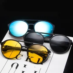 Stylish round sunglasses - UV 400 - unisex - punk styleSunglasses