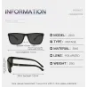 Classic square sunglasses - polarized - flexible rubber - unisexSunglasses