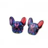 Stylish stud earrings - colorful French bulldogEarrings