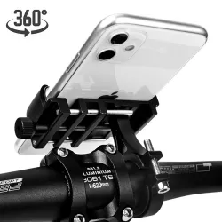 TitularesSoporte de teléfono universal - para manillar de bicicleta / motocicleta - antideslizante - clip - giratorio - aleac...
