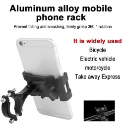 TitularesSoporte de teléfono universal - para manillar de bicicleta / motocicleta - antideslizante - clip - giratorio - aleac...