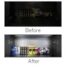 MueblesLuz de bisagra interna - armario - armario - lámpara de inducción LED - 16 piezas