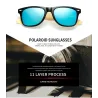 Stylish sunglasses - polarized - wooden frame - unisexSunglasses