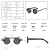 Fashionable small round sunglasses - gradient lens - double color - rivets - UV400Sunglasses
