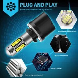 H1Faros antiniebla para coche - Bombilla LED - H1 - H3 - H27/881 - H27/880 - 2 piezas