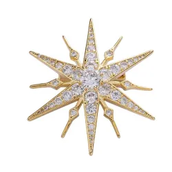 BrochesBroche de lujo en forma de estrella - circonita cúbica