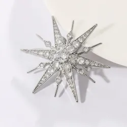 BrochesBroche de lujo en forma de estrella - circonita cúbica