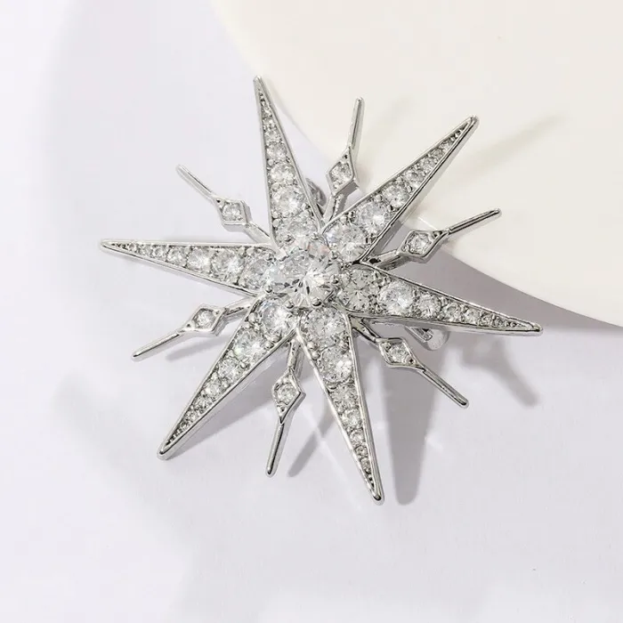 BrochesBroche de lujo en forma de estrella - circonita cúbica