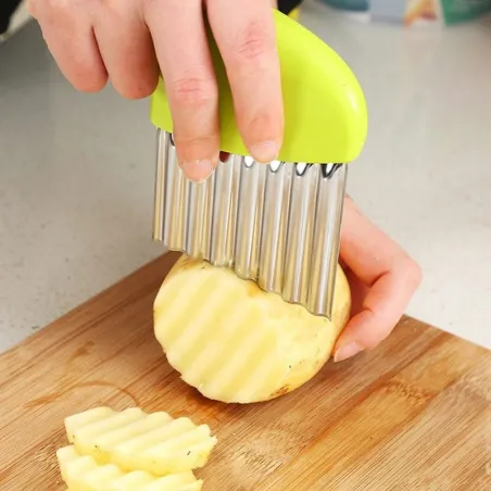 ToolsCortador de patatas - chips - fabricante de patatas fritas - cuchillo ondulado - acero inoxidable
