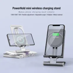 Titulares15W - cargador rápido inalámbrico - soporte - soporte plegable para teléfono - para iPhone - Samsung - Huawei - Xiaomi