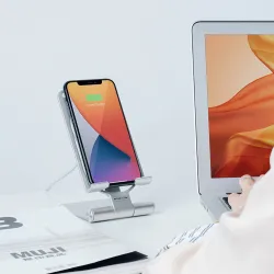 Titulares15W - cargador rápido inalámbrico - soporte - soporte plegable para teléfono - para iPhone - Samsung - Huawei - Xiaomi
