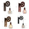 ApliquesAplique polea retro - lámpara de madera