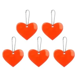 llaveroLlavero reflectante en forma de corazón - 5 piezas