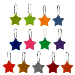 llaveroLlavero reflectante - seguridad para niños - en forma de estrella - 10 piezas