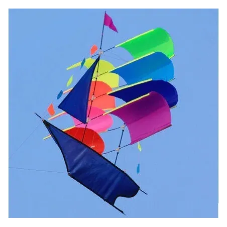 Sailing kite - 3D sailboat - with handle / lineKites