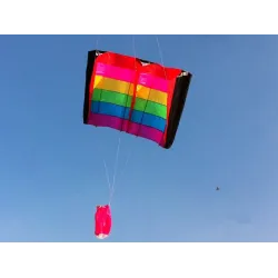 CometaCometa arcoíris de playa - con asa / de una sola línea