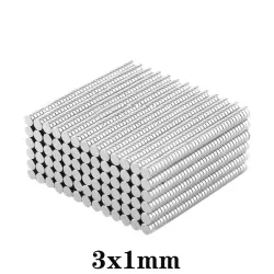 N35N35 - imán de neodimio - disco redondo fuerte - 3 * 1 mm