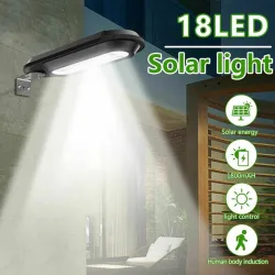 ApliquesLámpara de energía solar - Lámpara de pared para exteriores - Luz del anochecer al amanecer - Impermeable - 18 LE