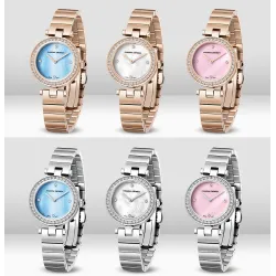 RelojesPAGANI DESIGN - lujoso reloj para mujer - con diamantes - Cuarzo - acero inoxidable