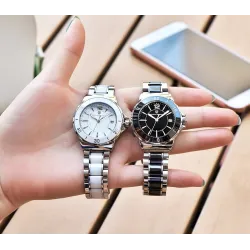 RelojesDISEÑO PAGANI - reloj de lujo para mujer - diamantes - brazalete de cerámica - resistente al agua
