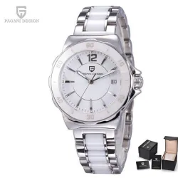 RelojesDISEÑO PAGANI - reloj de lujo para mujer - diamantes - brazalete de cerámica - resistente al agua