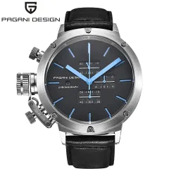 RelojesPAGANI DESIGN - reloj deportivo para hombre - cuarzo - resistente al agua - correa de piel