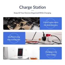 ORICO - 10 ports USB charger - docking station - with holder - 120W 5V2.4A*10Holders
