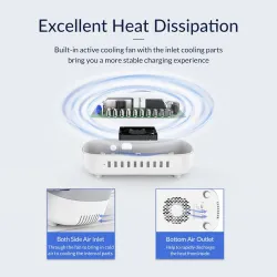 ORICO - 10 ports USB charger - docking station - with holder - 120W 5V2.4A*10Holders