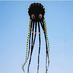 Sports beach kite - inflatable - foldable - striped octopus - 8MKites