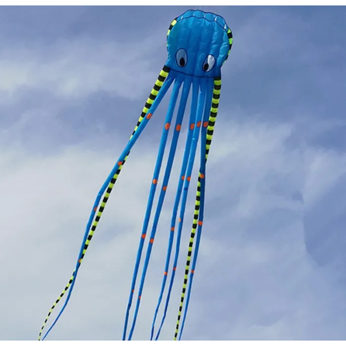 Sports beach kite - inflatable - foldable - striped octopus - 8MKites