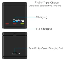 1680mAh li-ion battery - with charger - for GoPro Hero 5 / 6 / 7Battery & Chargers