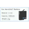 Batería y CargadoresBatería de iones de litio de 1680 mAh - con cargador - para GoPro Hero 5 / 6 / 7