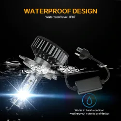 H1Luces LED Zdatt - H1 H4 H7 H8 H9 H11 HB3 9005 9006 - bombillas de coche - 12000LM 100W 6000K 12V