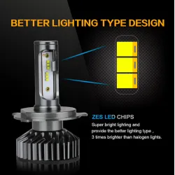 H1Luces LED Zdatt - H1 H4 H7 H8 H9 H11 HB3 9005 9006 - bombillas de coche - 12000LM 100W 6000K 12V