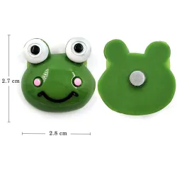 Resin fridge magnets - green frogs - yellow bees - 6 piecesFridge magnets
