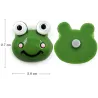 Resin fridge magnets - green frogs - yellow bees - 6 piecesFridge magnets