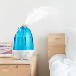 Ultrasonic air humidifier - essential oil diffuser - dual mist sprayer - with LED - 4 LHumidifiers