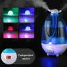 HumidificadoresHumidificador ultrasónico de aire - difusor de aceites esenciales - pulverizador dual - con LED - 4 L