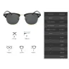 Classic polarized sunglasses - half metal frame - unisexSunglasses