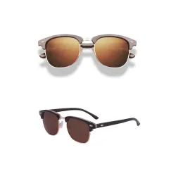 Classic polarized sunglasses - half metal frame - unisexSunglasses