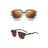 Classic polarized sunglasses - half metal frame - unisexSunglasses